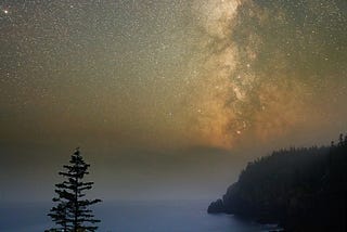 Gulch and Milky Way at Night