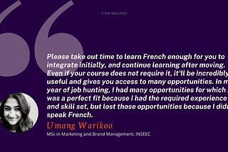 Student Story: Umang Warikoo, MSc in Marketing and Brand Management, INSEEC, Paris