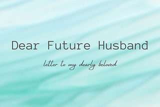 a note to future husband