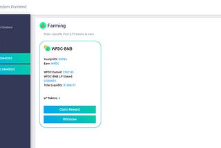 WFDC Yield Farming Launch