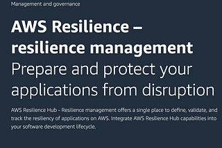 AWS Resiliency Hub: Enhancing Cloud Infrastructure Resilience