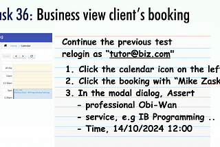 Selenium Workbook #36 Business View Client’s Booking (Date formatting)