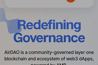 AirDAO: Revolutionizing Decentralized Governance and Finance