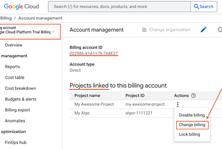 How to Change the Billing Account for a GCP Project, the short version