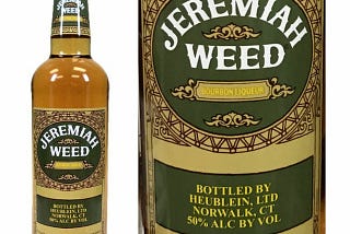 Picture of a bottle of Jeremiah Weed. A common fighter pilot beverage.