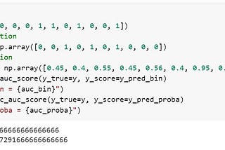 Using binary predictions vs probability scores in ROC_AUC_SCORE