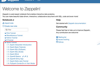 Learn Spark on Zeppelin in Docker container