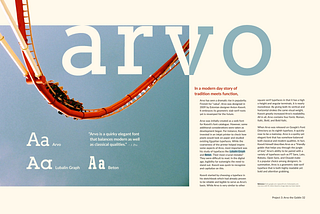 Arvo: Typeface Spread