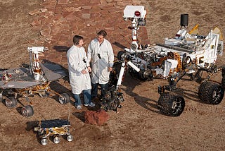 Space Probes and Rovers Exploring Distant Worlds