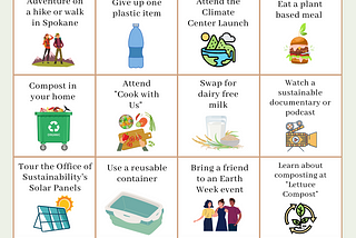 Earth Week Bingo!