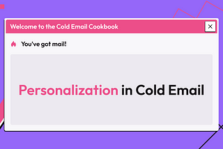 Personalization in Cold Email
