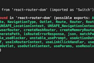 Troubleshooting React Router ‘Switch’ Issue