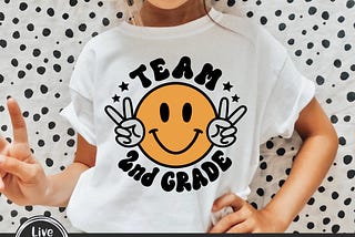 Team Second Grade Svg, Retro Back To School Svg, 2nd Grade Png, 1st Day of School Svg, Second Grade Teacher Shirt, Digital Download Dxf File