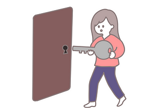 Woman with key