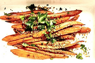 Side Dish — Roasted Carrots with Garlic Bread Crumbs