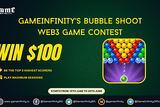 The Bubble Shoot Web3 Game Contest, Enter To Win $100 BNB Prize Pool