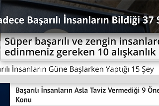 Başarılı insanların size söylemediği bir şey var!