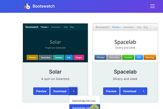 Bootswatch Theme/Bootstrap