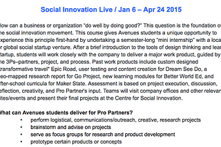 Social Innovation Live: “The Internship Class”