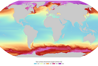 Producing a global map of Sea Surface Oxygen in R