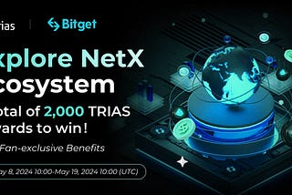 Trias x Bitget Explore NetX Ecosystem. 2,000 TRIAS Prize Pool for Trias Fans.