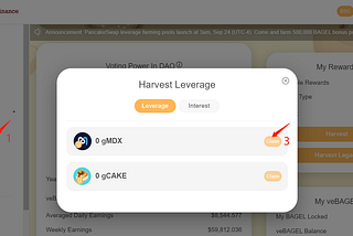 Notice: Users MUST claim all your dividend of Bagels V1 in [Harvest Legacy] by 8pm (UTC-4),October…