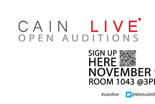 Open Auditions 11/9/17