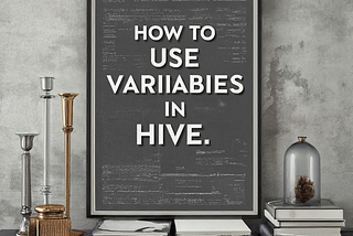 Do you know you can use Variables in Hive?