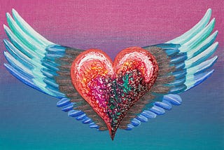 heart painting. Artwork heart. Barbara Cook blog.