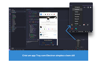 Criei um app Tray com Electron simples e bem útil