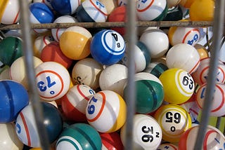 A load of bingo balls.