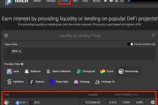 How to farm with ETH and tBTC on Mooniswap