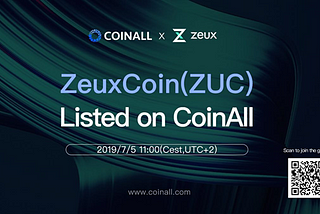 CoinAll has listed Zeux: The World’s First Crypto Mobile Payment and Investment App