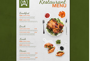 lunch and dinner menu