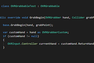 Extending The OVRGrabber