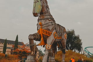 A modern-day replica of the Trojan horse