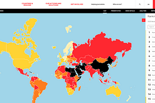 Visualising the World Press Freedom Index 2020 with Tableau