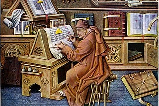 Burgundian scribe. Source: Wikimedia Commons