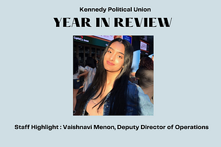 Staff Highlight: KPU Deputy of Operations, Vaishnavi Menon