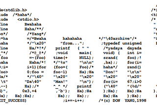 Worst abuse of the C preprocessor (IOCCC winner, 1986)