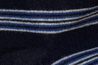 blue striped sock