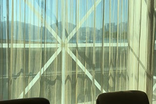 Photo by Author — preparing for Typhoon Mangkhut, Hong Kong — windows with sticky tape Xs