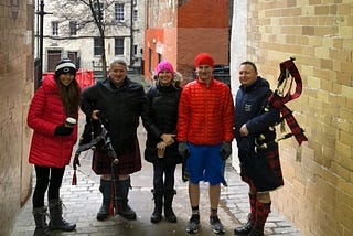 Bagpipes and Beans in Scotland