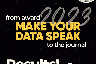 From Data Visualization Award to the Journal.