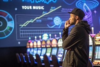 An independent artist looking frustrated by slow results.