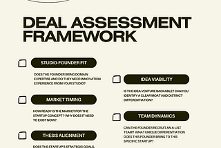 Crafting Your Deal Assessment Framework