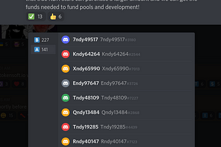 Top: KDXMandrake announcing a poll to be held to increase the allocation, Bottom: bots voting for option ‘A’ (increase allocation).