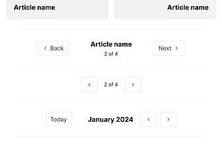 Different pagination UIs without numbered navigation