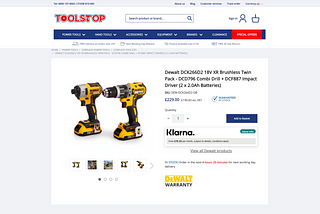 Redesign of Toolstop’s Product Page