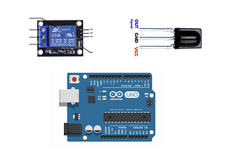 Arduino Uno, relay Module and TSOP38238 IR reciever